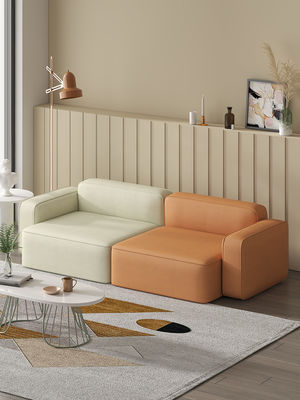 Living Room OEM Leather Sectional Sofa Set 60*75cm Multi Color