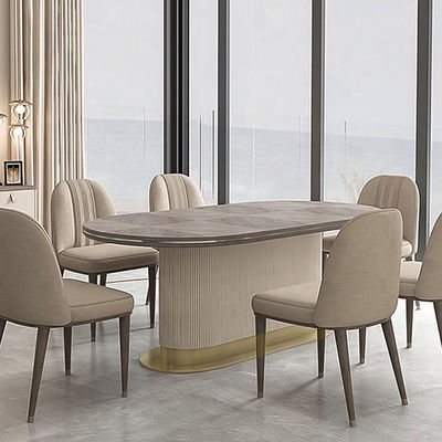 Italian Luxury 12mm Deluxe Rock Board Dining Table Scratch Resistant