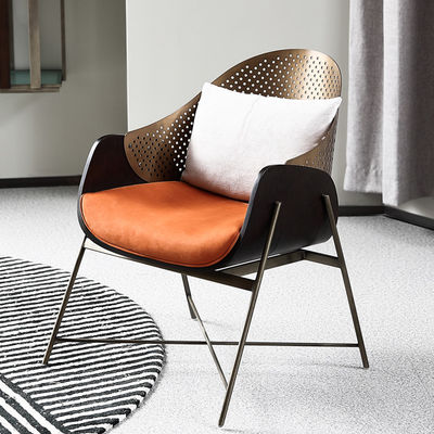 Firm Waterproof Ultra Modern Dining Chairs French Style 86cm High