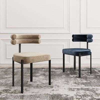 Half Arch Back Modern Minimalist Dining Chairs Nailhead Accents 50*48cm