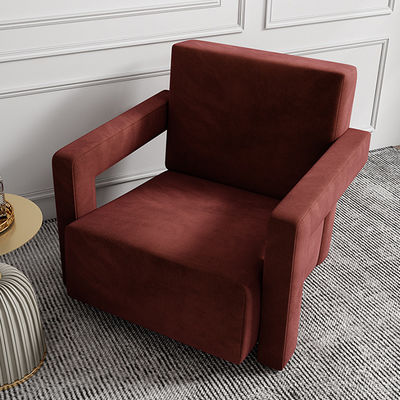 Light Luxury Modern Minimalist Nordic Style Armchair Red Cloth