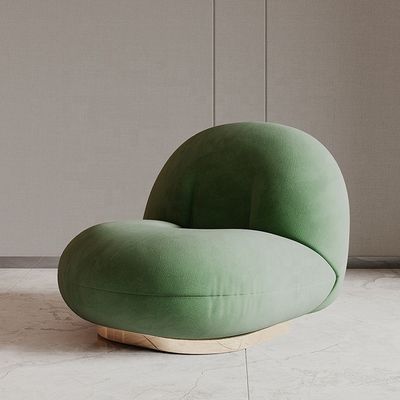 Tufted Design Green Fabric Leisure Living Room Chair Swivel Leisure Chair
