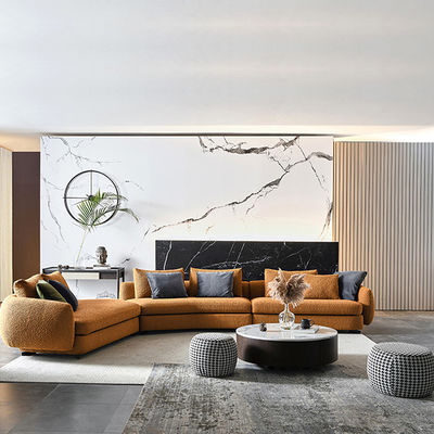 Flannelette Arc Sofa Three Seater Set Atmospheric For Living Room